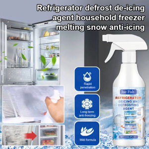 【Instant Ice Melt】 Household Refrigerator Freezer Defroster Spray Refrigerator Freezer Ice Removal Spray Quick Defrosting &amp Prevents Ice Build-Up