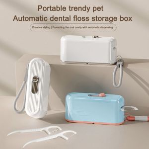 PERPE Automatic Ejectable Floss Dispenser Oral Care Press-on Dental Floss Box Portable with 10Pcs Floss Floss Organiser