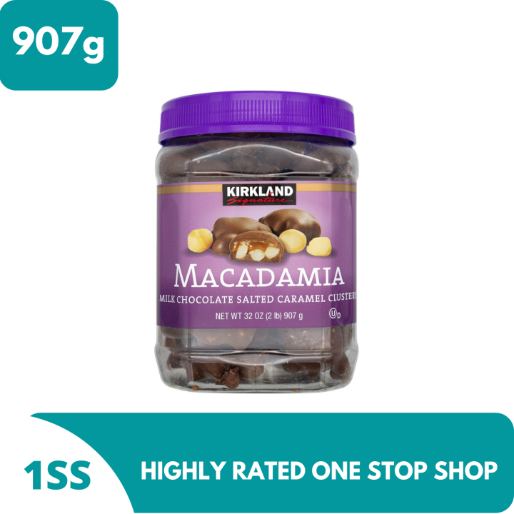 Kirkland Signature Macadamia Clusters Salted Caramel Milk Chocolate