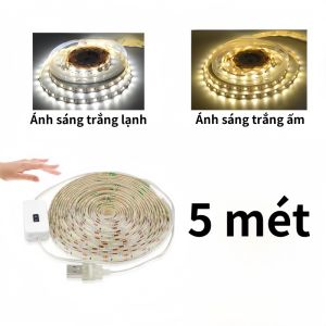 Đèn LED Dải USB 5V DC 2835 Ánh Sáng Trắng Ấm Đèn Nền TV Trang Trí Nhà Cửa Đèn Pita Chiều Dài 5M SMD Không Chống Nước Dùng Cho Phòng Khách