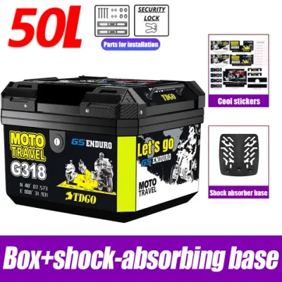 🏆durable for 60 years 🏆Top box for motorcycle Motor box top 45/62 liters Large-capacity Universal motorcycle accessories Waterproof Durable Motorcycle top box Tail box Sec top box Motorcycle Compartment Motorcycle storage box