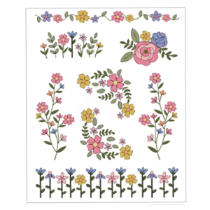 Florals Embroidery Paper Stencil for Craft Simple Designs Ideal for Adults and Kids