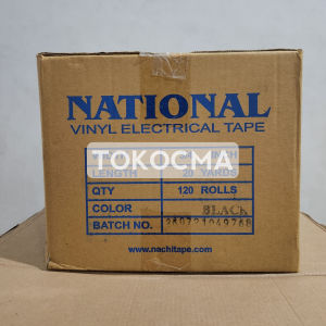 Isolasi Listrik National (Isolasi Kabel Listrik) Vinyl Electrical Tape 1 DUS Isi 120Pcs