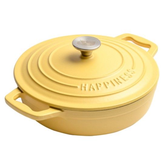 23cm Enameled Cast Iron Induction 2L Nonstick Braiser, PFAS Free
