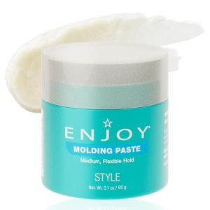 Enjoy Molding Paste Medium Flexible Hold and Incredible Shine Non-Greasy Moveable Texture for Versatile Hair Styling 2.1 Oz