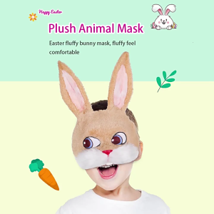 Halloween Thỏ Phục sinh Mặt nạ Dễ Thương Thỏ nhồi bông Mặt nạ mèo vui nhộn một nửa khuôn mặt động vật-Trang Phục Mặt Nạ đạo cụ cho trẻ em nam nữ