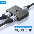Jasoz HDMI Switch Bi-Direction 4K 60Hz HDMI Switcher 1x2/2x1 Adapter in 2 Out & 2 in 1 Out Converter for PS4/3/5 TV Box. 