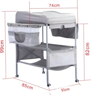 [Three Colors] [SG STOCK] Multifunctional Diaper Changing Table Foldable Strong Load Bearing Baby Care Table Baby Diaper Changing Table Massage Touch Bath Table