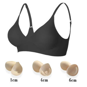Push Up Seamless Bras For Women Wireless Lightly No Underwire T-Shirt Comfy Bra Add Cup Daily Underwear