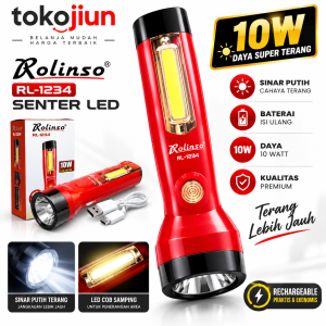 Senter LED Emergency COB Multifungsi Rolinson RL1234 Flashlight