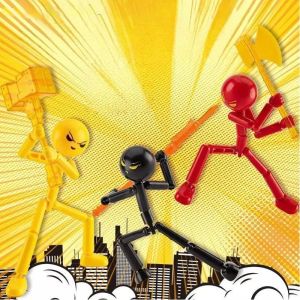 Stickman Action Figure Multi-Joint Movable Stickman Toy Kit 3d Printing Toy Birthday Gift for Kids