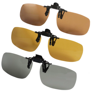 Polarized Sunglasses Fishing Flip Up Clip On Sunglasses Clip Lens Glasses for Men & Women Quick Installation