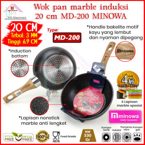 MINOWA wok pan marble induksi listrik seri MD / panci MINOWA anti lengket Seris MD DYNASTY