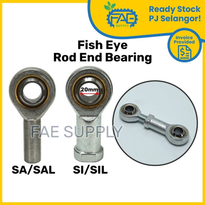 SA SAL SI SIL 20 T/K Fish Eye Rod End Bearing Male Thread Female Thread ...