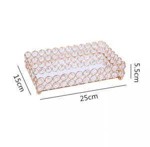 Nampan Baki Kaca European Gold Lace Mirror Tray Jewelry Serving Tray Organizer