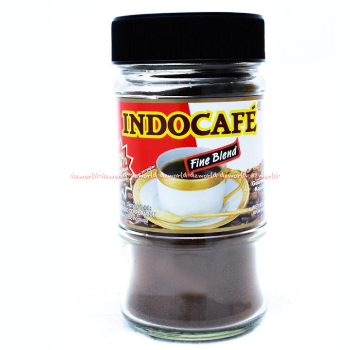 Indocafe Fine Blend 100gr Kopi Bubuk Indo Cafe Kemasan Botol Kaca Coffee Bottle Indo Cafe