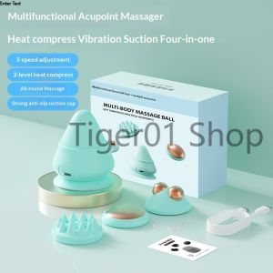 SG Electric Massage Ball for Muscle Relaxation Fascia Trigger Point Massager with Heat for Neck Shoulder Back
