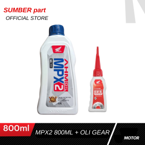 Oli Mpx2 matic + Oli gear Sepaket 2 produk Pelumas motor Beat Vario Scoopy Spacy Genio dll