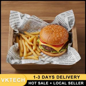 500Pcs Greaseproof Deli Wrapping Sheets 25x25cm Basket Liners Food Picnic Paper Sheets for Bread Sandwich Burger