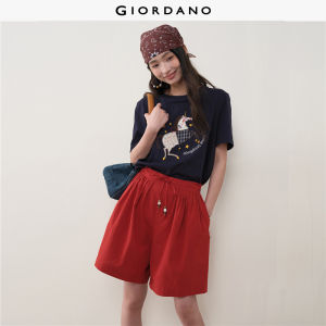 Giordano Women Women Elastic Waist Casual Pants Free Shipping 18406603