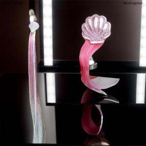 [COD] Modingdue Girls Mermaid Wigs Hairpins Ponytail Kids Rainbow Shell Hair Clip Hair Extension Colorful Wig Twist Braider Hair Accessories