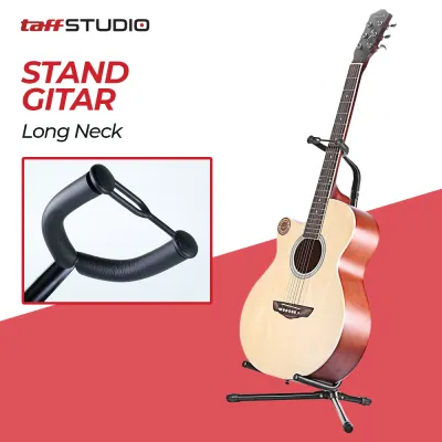 TaffSTUDIO Stand Gitar Long Neck Adjustable Guitar Stand Steel HK00433
