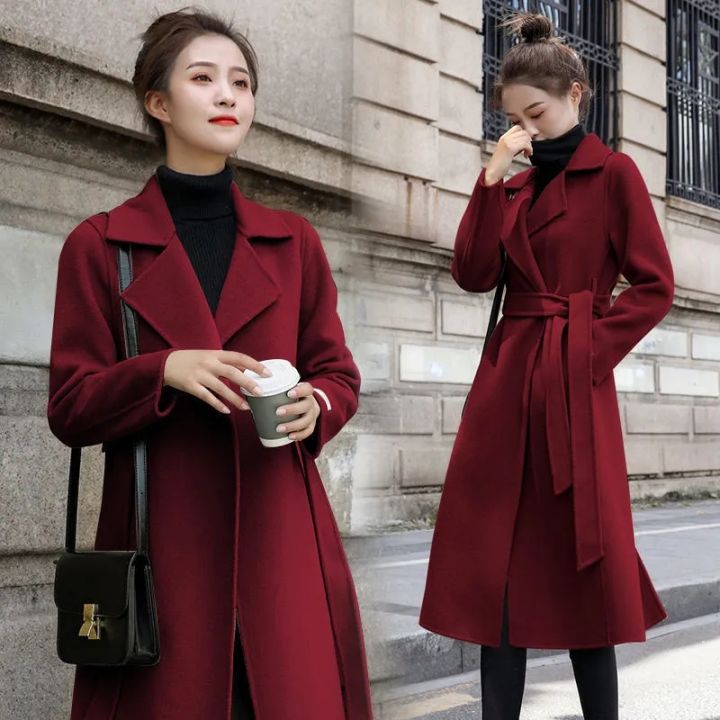 Korean Winter Jacket Women Wool Coat 2023 New Women Woolen Long