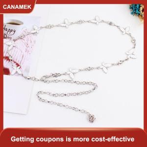 【CANAMEK】 Hợp Thời Trang Bướm Trang Trí Kim Loại Chuỗi Vành Đai Có Thể Điều Chỉnh Thanh Lịch Mỏng Cơ Thể Eo Chuỗi Ăn Mặc Áo Len Mặt Dây Chuyền Trang Trí Vành Đai Quà Tặng