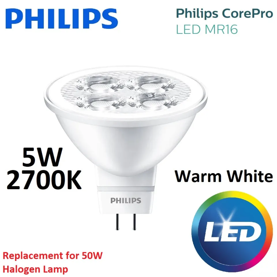 Philips CorePro MR16 LED 12V 5W 2700K 24D GU5.3 400lm Warm White Core Pro Led  Bulb Led Lamp 5watts