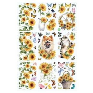 9 Sheets Reusable Spring Window Clings Sticker with Bright Color and Rich Pattern for Shopkeepers and Home Decoration