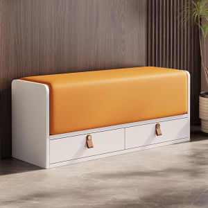 Solid Wood Shoe Changing Stool Home Doorway Nordic Long Stool Entrance Stool Footstool Multi-Functional Storage Stool Shoe Cabinet