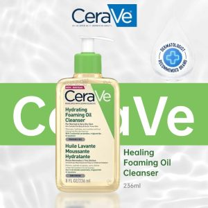 【watsons official store ph】Cerave Healing Foaming Oil Cleanser 236mlSuitable for Very Dry Rough