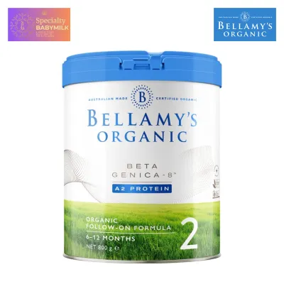 Bellamys Organic 2 นมผงพรีเมียมสำหรับเด็กวัย 6 เดือนถึง 12 เดือน A2 Beta-casein น้ำหนัก 800 กรัม
