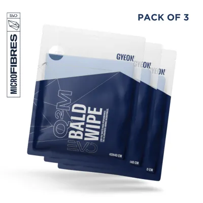 GYEON Q2M BaldWipe EVO (Pack of 3) - High Performance Automotive Car Care All-Rounder Short Pile Microfibre Towel