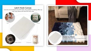 1Set White Mesh Canvas for Rug Crafting Latch Hook DIY Projects for FriendsFast shipping