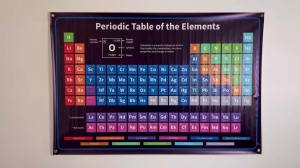Bigtime Signs Periodic Table with Real Elements Inside - 24x16-Inch Chemistry Periodic Table of Element - 118 Elements Chart for Classroom and Study Spaces - Durable Vinyl Science Poster - Black