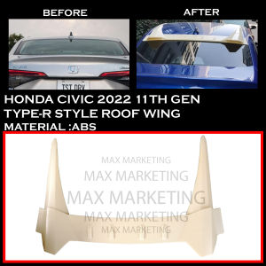 HONDA CIVIC 11TH GEN 2022 TYPE-R STYLE ROOF WING REAR WINDOW TOP SPOILER ABS SKIRT LIP BDOYKIT
