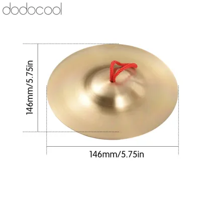 Dodocool 1-pair 5.8in Mini Small Brass Hand Cymbals Gong Band Rhythm Beats Percussion Copper Musical Instrument for Opera and Military Drums Performance