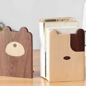 ZZSA Solid Wood Book Stand Desktop Childrens Book Holder Storage Reading Rack Cartoon Storage Rack R6P8Q