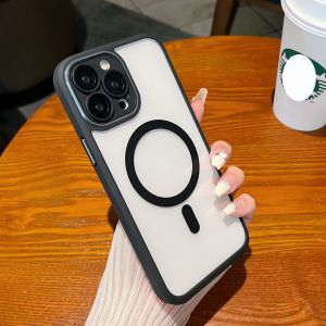 I TECH Acrylic Transparent Magnetic Hard Case Anti Drop with Full Camera Lens Protect For iPhone 15 14 13 12 11 Pro Max