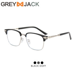 Grey Jack Kacamata Antiradiasi Blueray Model Kotak Retro Stylish Fashion Pria dan Wanita Bisa Lensa Minus Ringan 9305