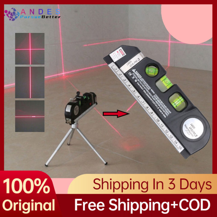 4 In 1 Infrared Laser Level With Cross Line Laser Tape [In Stock] 2.5m