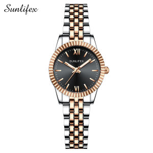 Sunlifex Jam Tangan Wanita Korea Kuarsa Elegan Luminous Jam Tangan Cewek B001