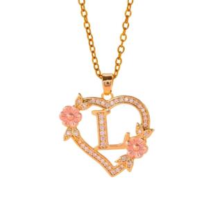 Khoét lỗ thanh Lịch thư Vòng cổ quyến rũ đồng thau trái tim hoa Mặt dây chuyền nhẹ cho dịp đặc biệt