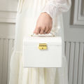 Multifunction Leather Jewelry Box With Lock Watch Earrings Necklace Jewelry Storage Organizer Women Jewelry Case Organizer. 