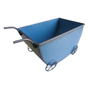 Rustproof sắt bồn trồng cây giỏ hàng sắt xe cút kít chủ Mini planter container cho trang trí sân vườn