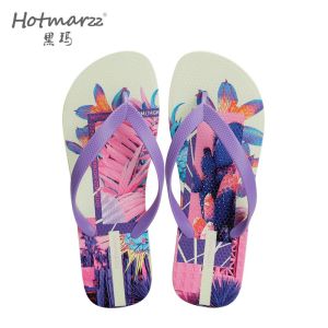 Hotmarzz dép xỏ ngón nữ PVC chống trơn trượt dép cho trang phục ngoài trời bãi biển clip trên Dép HF0006-S1