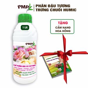 Phân Bón Hoa Hồng SOYMIC PMP Siêu Phân Bón Ủ Vi Sinh Từ Đậu Nành Trứng Chuối Humic Vi Lượng Cho Hoa Hồng Rau Sạch 1000ml