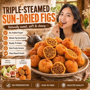 【Antioxidant-Rich/Triple-Steamed】Organic Dried Figs Natural Dried Figs Snack Sun-Dried Dry Fruits Healthy Eating Snack Sugar-Free Low Fat Fruit Snack Natural Sweet Food Casual Treat