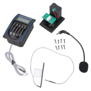 5 ban nhạc Guitar Preamp Bộ cân bằng EQ dụng cụ lên dây chỉnh phím áp điện với bộ điều chỉnh LCD cho Acoustic điện bộ phụ kiện đàn guitar cổ điển